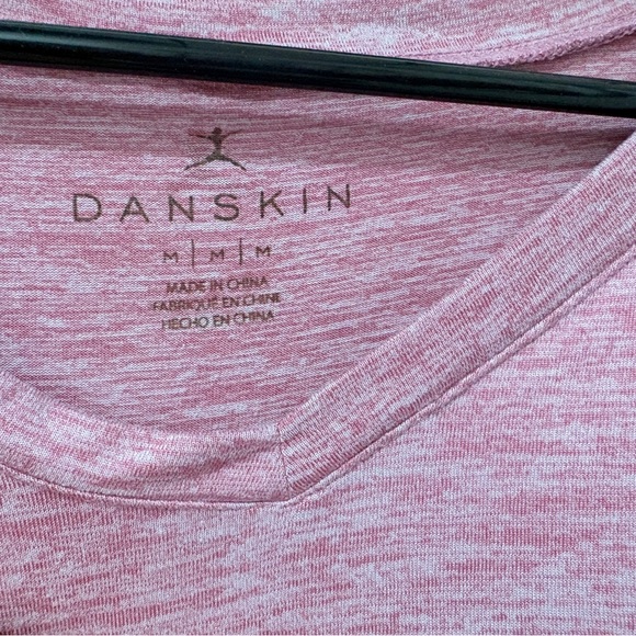Danskin Women's Heathered Pink Long Sleeve Athletic Tee Size Medium - Picture 4 of 5